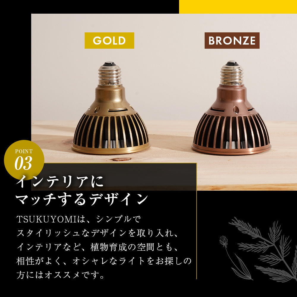 【TSUKUYOMI 10W】 BULB E26<br>AKADAMACHAN MODEL Gold/Bronze<br>CCT: 4000~5000K