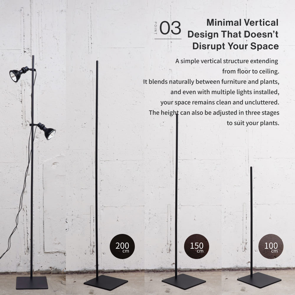 【POLE STAND】|Dedicated Part for Clamp Lamp Socket