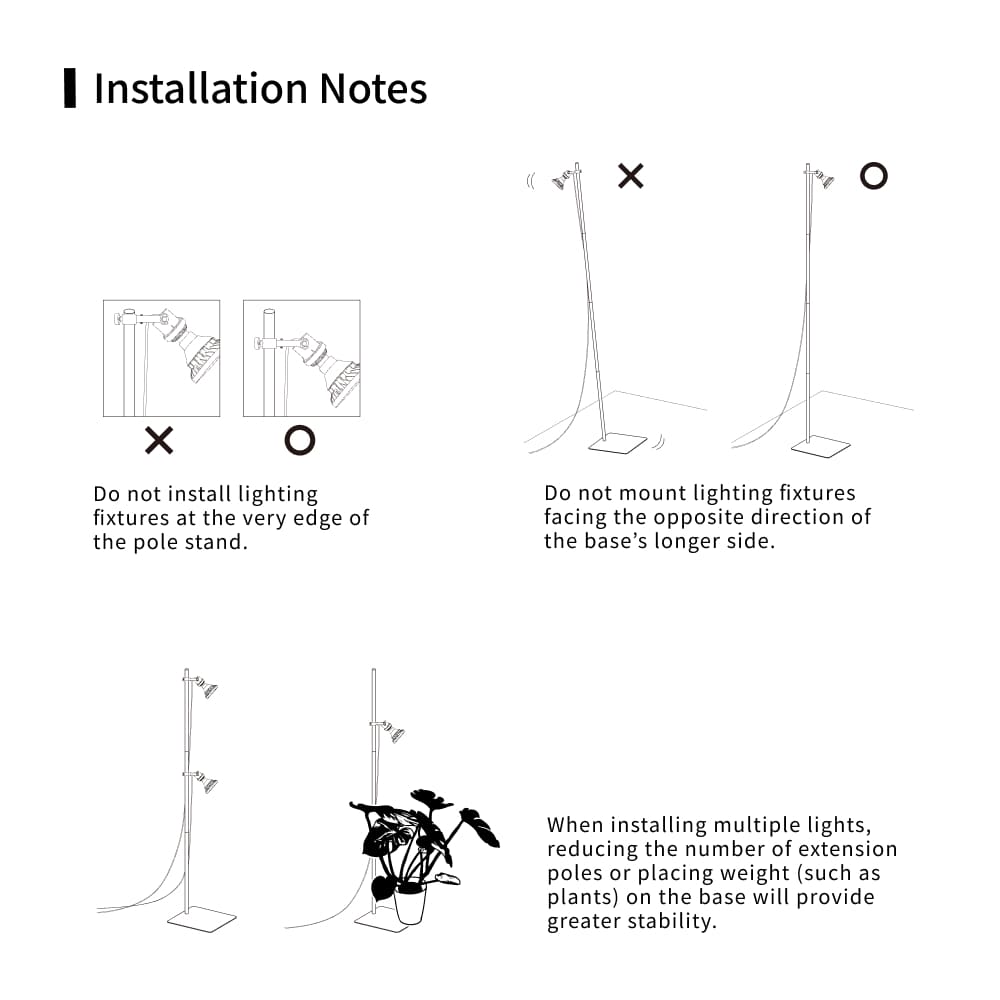 【POLE STAND】|Dedicated Part for Clamp Lamp Socket