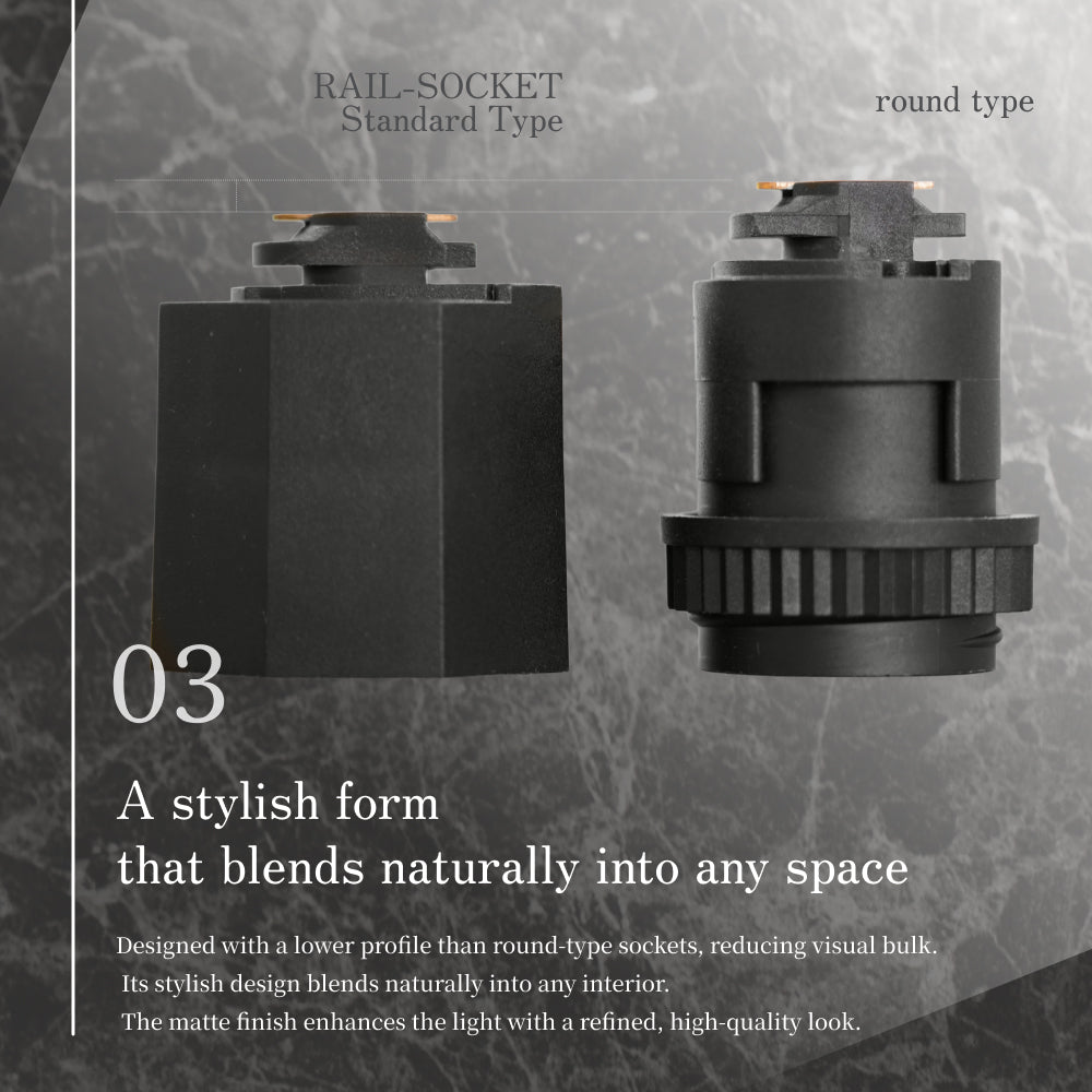 【RAIL SOCKET-Standard Type】|E26 Lighting rail socket