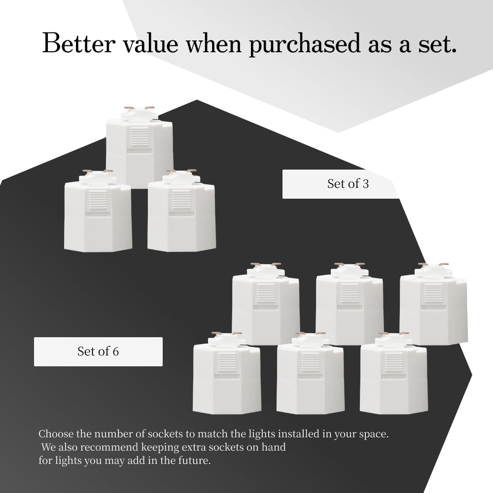 【RAIL SOCKET-Standard Type】|E26 Lighting rail socket
