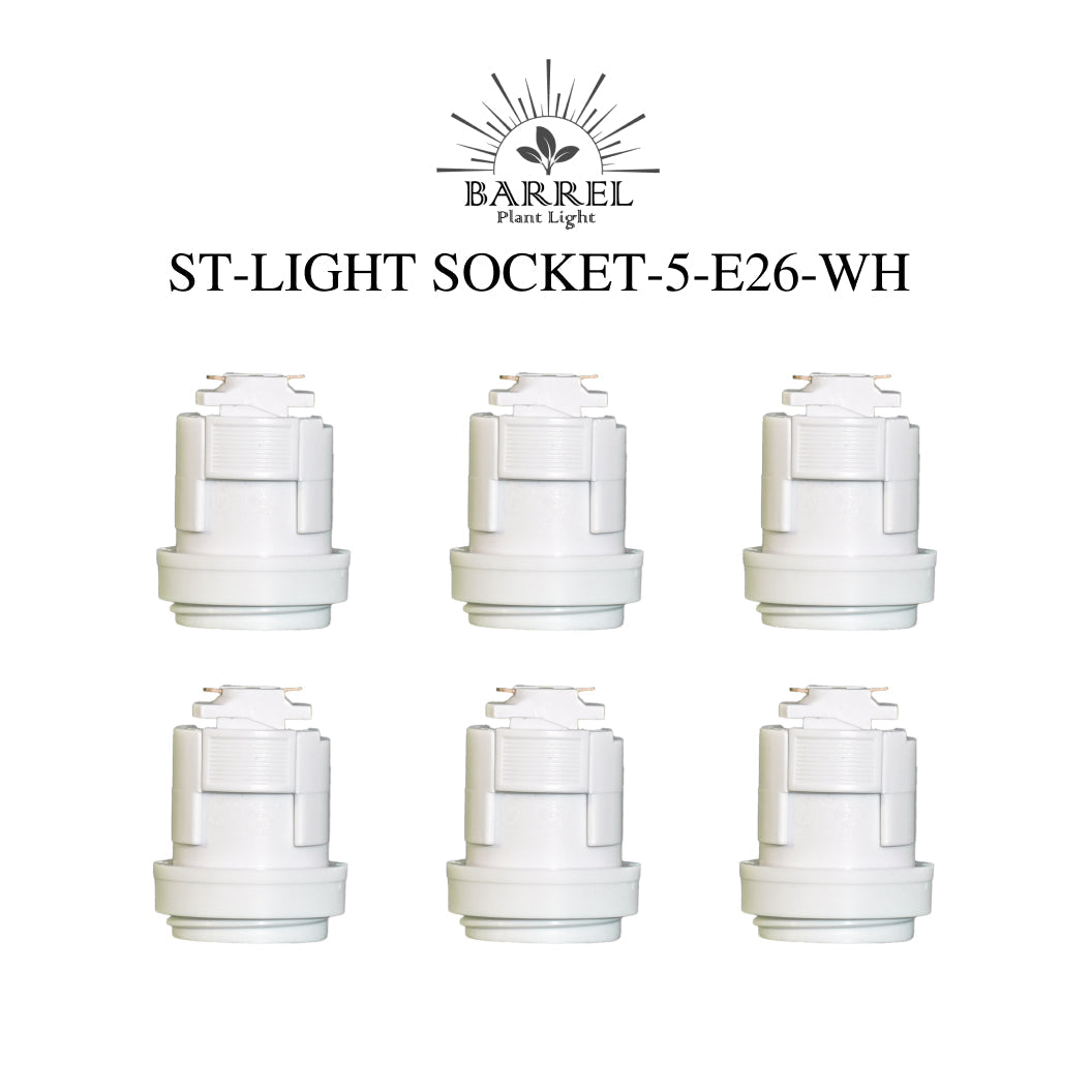 Lighting socket white ST-LIGHT SOCKET-5-E26-WH