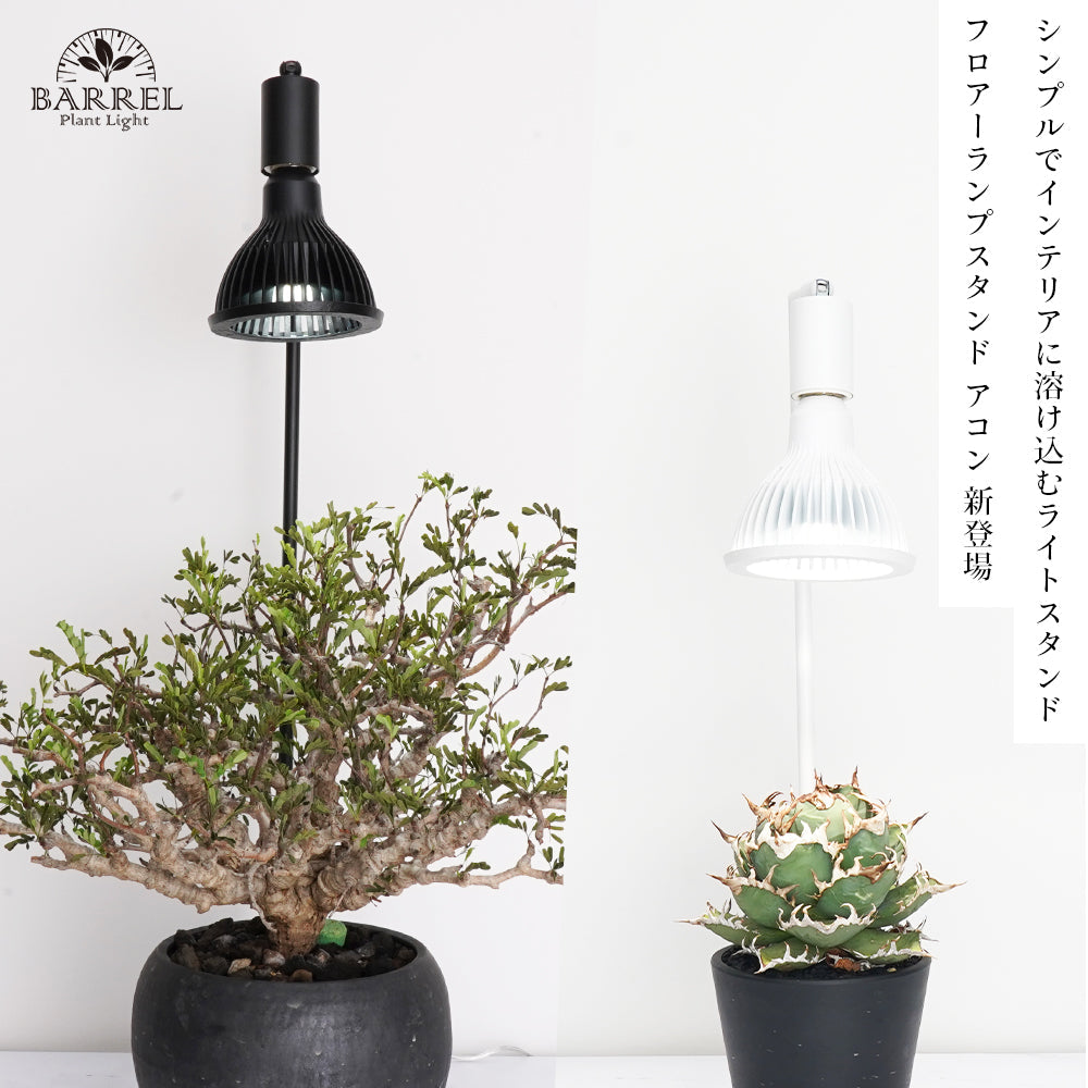 Floor Lamp Stand Akon Black White Plant Growth Light Angle Adjustable 54CM FLOOR LAMP STAND [AKOND]