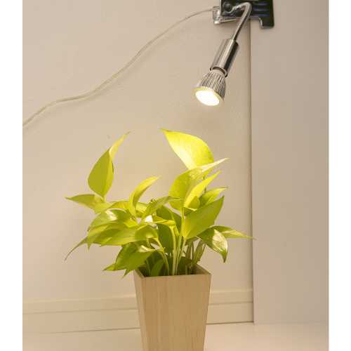 [Plant growing LED PLANTLIGHT5W-W white bulb E17 SUN-5W-W×E17 PLANT CLIP-B set sale] Plant growing light Terrarium Aquarium Diffused light