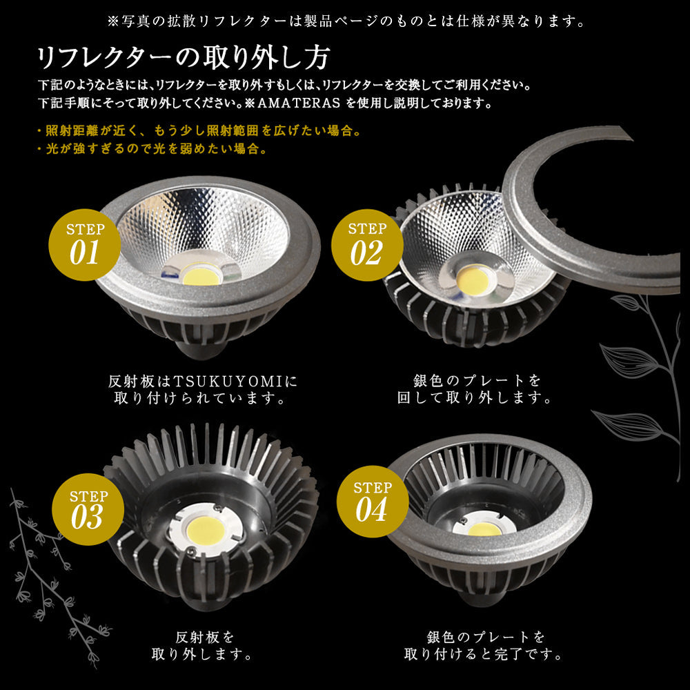 [Diffusion reflector RF-D-01] For AMATERAS-20W For TSUKUYOMI-20W