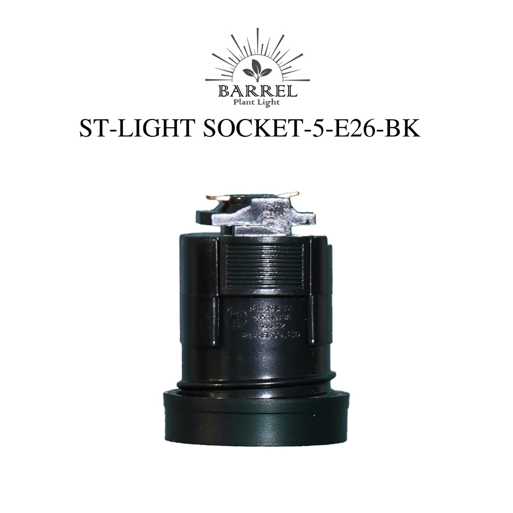 Lighting rail socket black barrel ST-LIGHT SOCKET-5-E26-BK