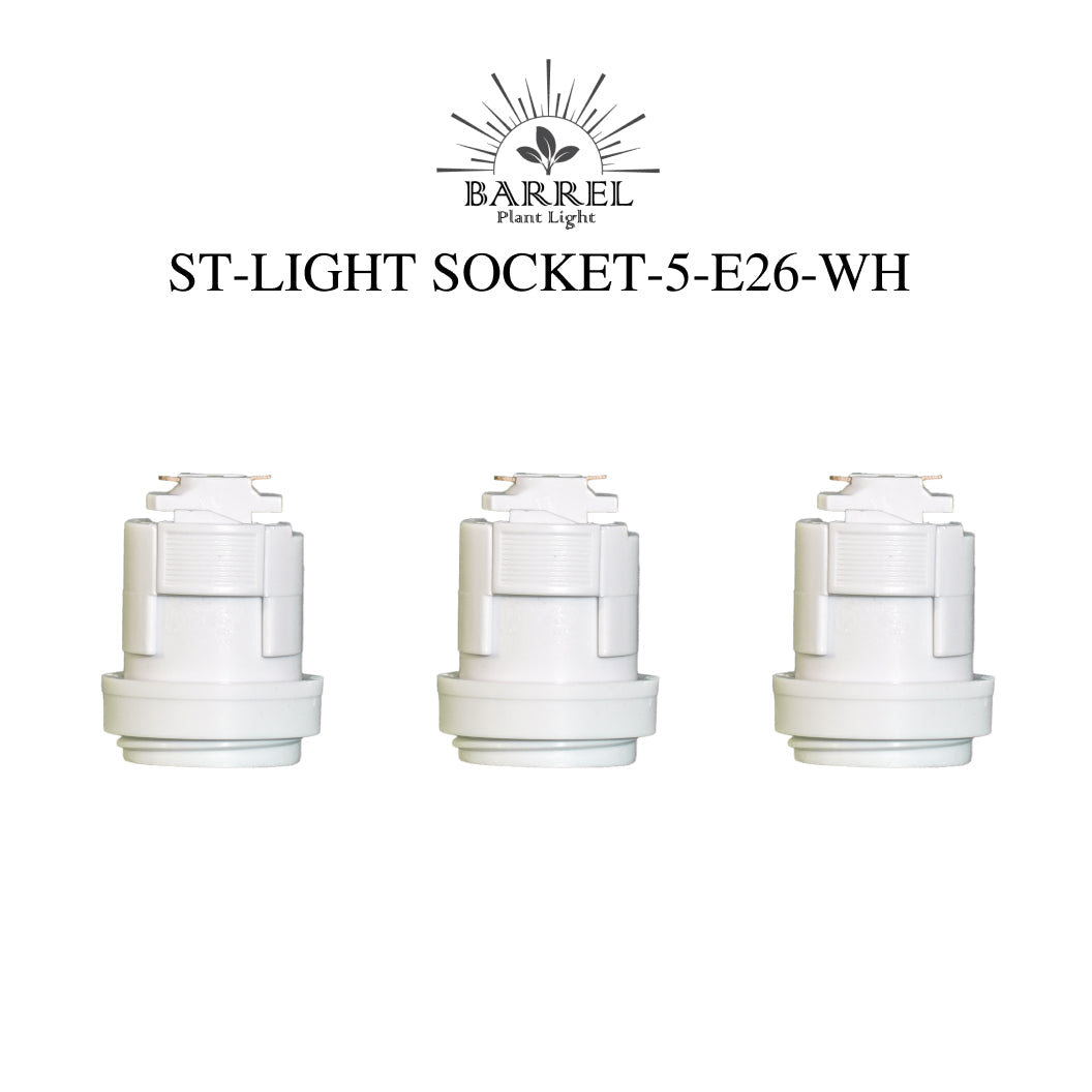 Lighting socket white ST-LIGHT SOCKET-5-E26-WH