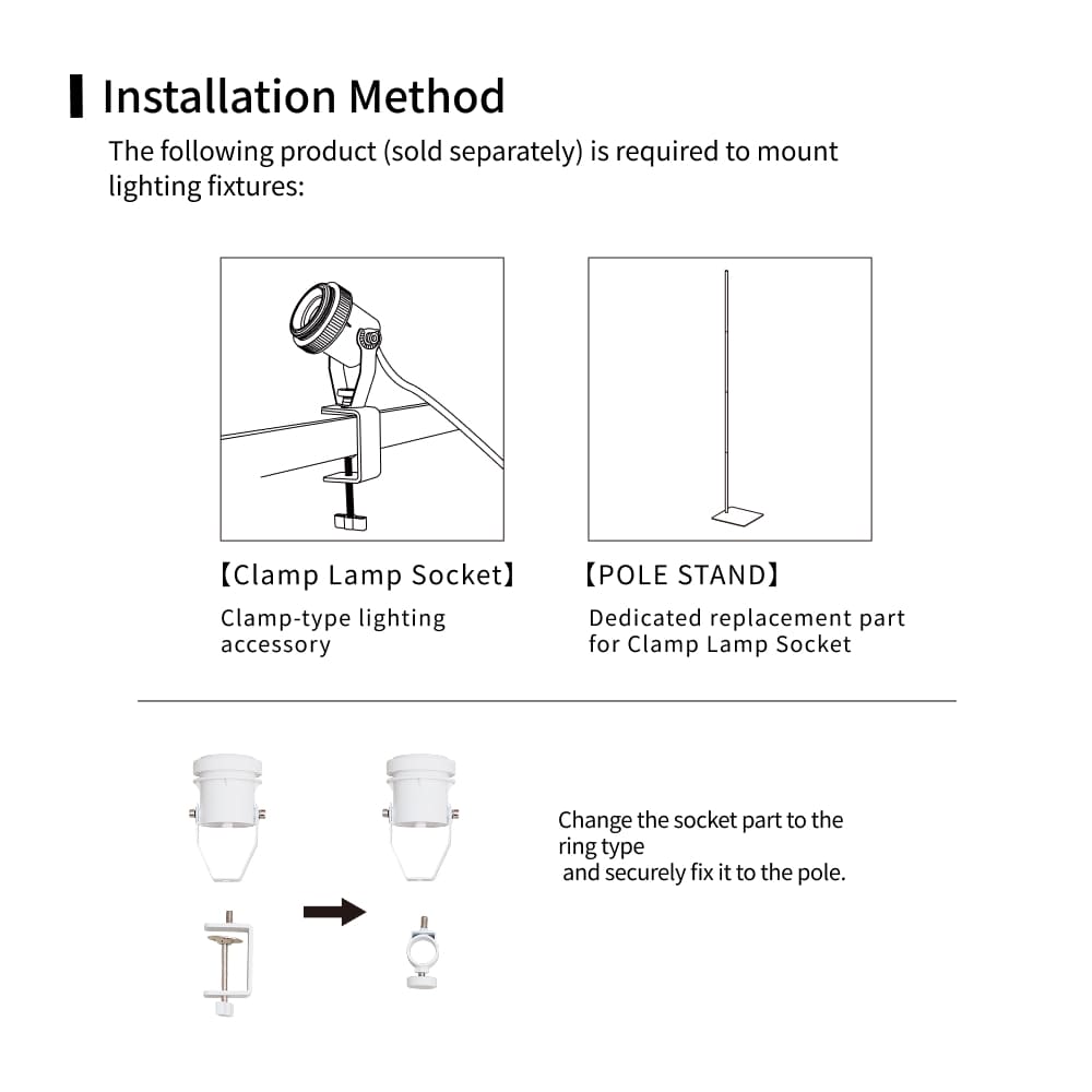【Clamp Ring】｜Dedicated Part for Clamp Lamp Socket